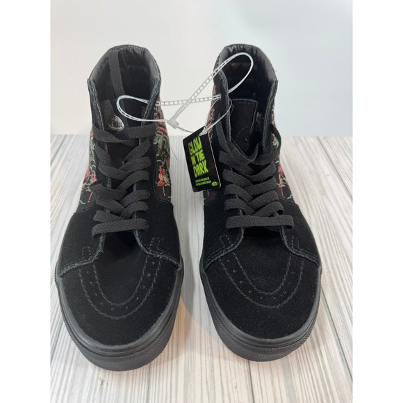 Vans Sk8 Hi Glow in the Dark Dark Omens Spider Web High Top Sneakers Women 7.5 - Picture 7 of 9